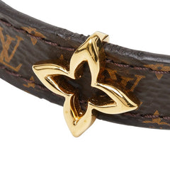 ルイ ヴィトン モノグラム ブラスレ ブルーミング ブレスレット #17 M6534 ブラウン PVC レザー レディース LOUIS VUITTON 【中古】