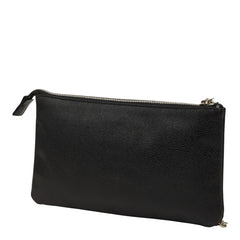 サルヴァトーレフェラガモ ガンチーニ ポーチ ブラック レザー レディース Salvatore Ferragamo 【中古】