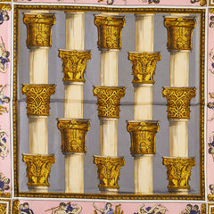 セリーヌ スカーフ グレー ピンク マルチカラー シルク レディース CELINE 【中古】