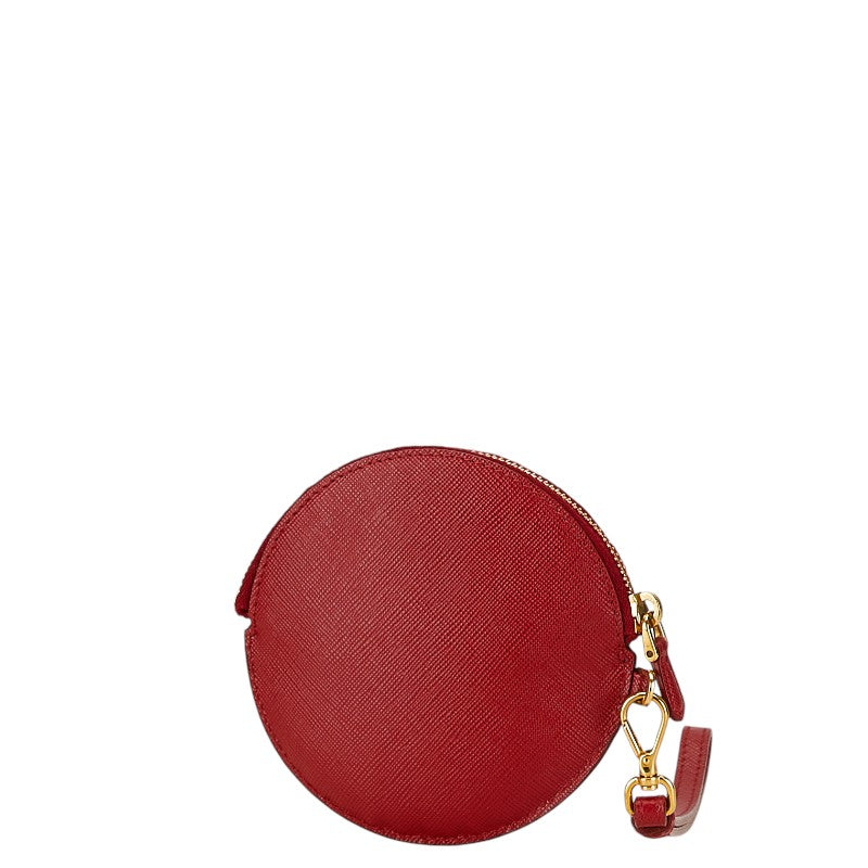 プラダ コインケース 小銭入れ 1M1443 レッド サフィアーノレザー レディース PRADA 【中古】