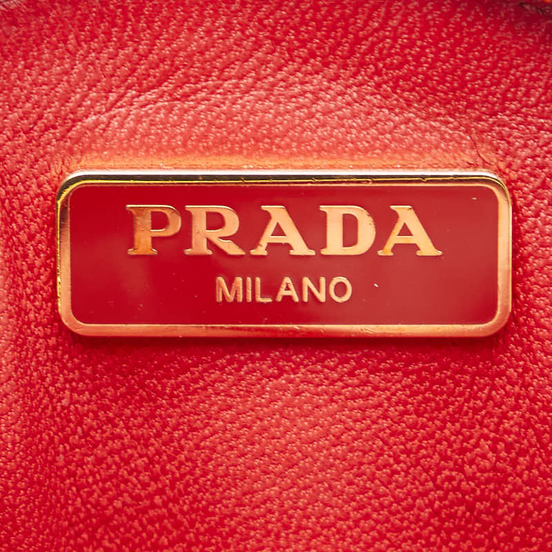 プラダ コインケース 小銭入れ 1M1443 レッド サフィアーノレザー レディース PRADA 【中古】