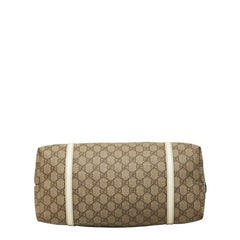 グッチ GGスプリーム トートバッグ 197953 ベージュ ホワイト PVC パテントレザー レディース GUCCI 【中古】