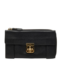 クロエ エルシー L字ファスナー 長財布 ブラック レザー レディース Chloe 【中古】