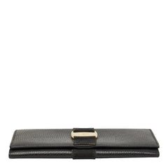 サルヴァトーレフェラガモ ヴァラ リザード型押し 長財布 ブラック レザー レディース Salvatore Ferragamo 【中古】