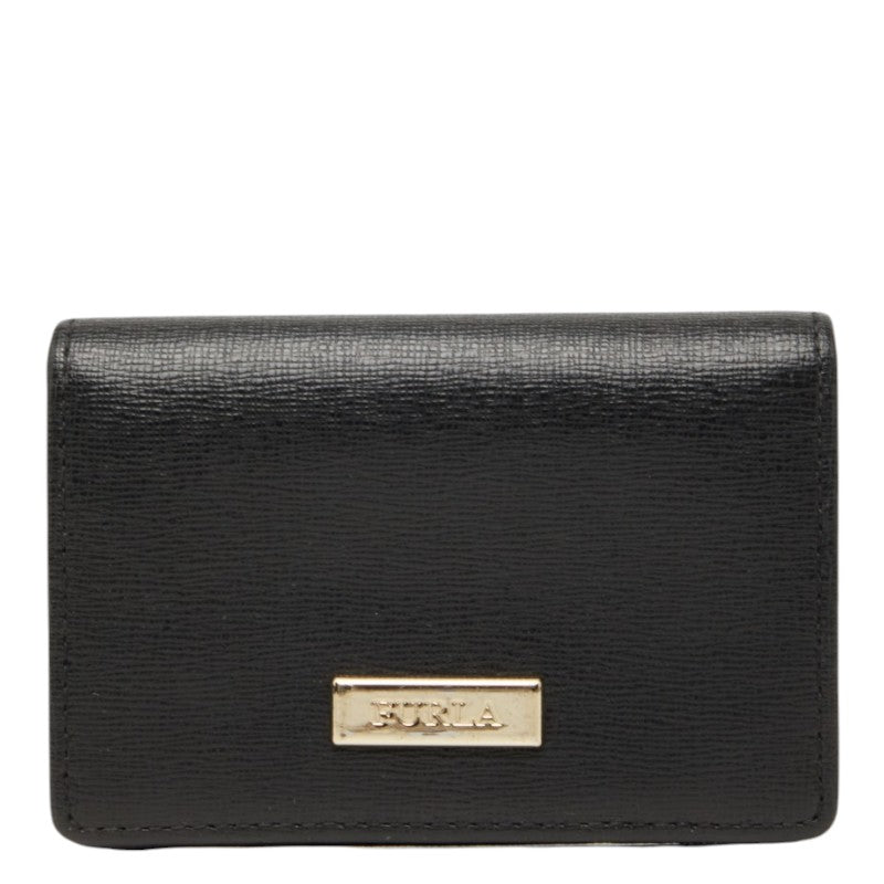 フルラ カードケース 名刺入れ ブラック レザー レディース Furla 【中古】