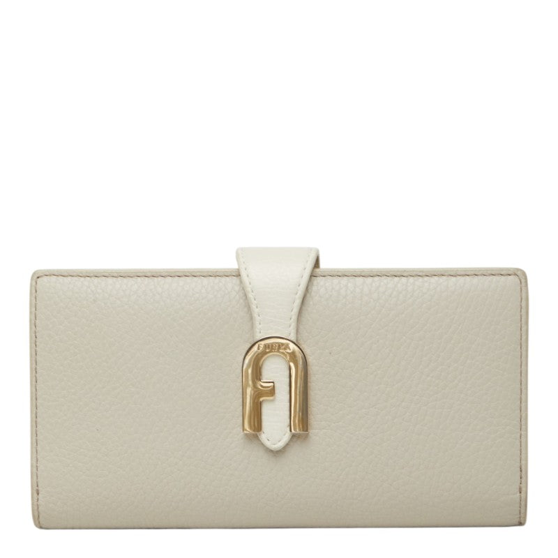 フルラ ソフィア グレイニー 長財布 グレー ホワイト レザー レディース Furla 【中古】