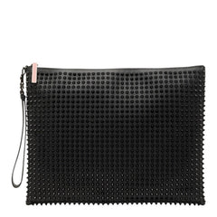クリスチャンルブタン スパイクスタッズ クラッチバッグ ブラック レザー レディース Christian Louboutin 【中古】