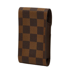 ルイ ヴィトン ダミエ エテュイ シガレット タバコケース シガレットケース N63024 ブラウン PVC レザー レディース LOUIS VUITTON 【中古】