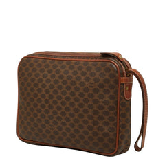 セリーヌ マカダム クラッチバッグ セカンドバッグ ブラウン PVC レザー レディース CELINE 【中古】
