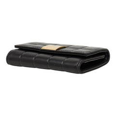 シャネル チョコバー キーケース ブラック レザー レディース CHANEL 【中古】