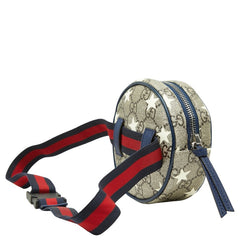 グッチ GGスプリーム スター 星 ウエストバッグ ウエストポーチ 502330 ベージュ ネイビー PVC レザー レディース GUCCI 【中古】