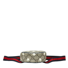 グッチ GGスプリーム スター 星 ウエストバッグ ウエストポーチ 502330 ベージュ ネイビー PVC レザー レディース GUCCI 【中古】