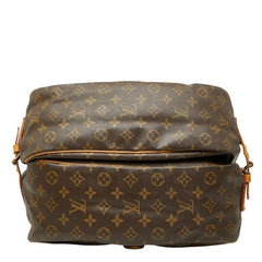 ルイ ヴィトン モノグラム ソミュール35 斜め掛け ショルダーバッグ M42254 ブラウン PVC レザー レディース LOUIS VUITTON 【中古】
