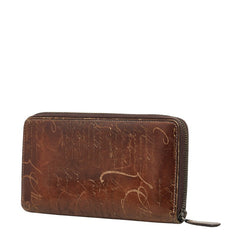 ベルルッティ カリグラフィ ラウンドファスナー 長財布 ブラウン レザー メンズ Berluti 【中古】