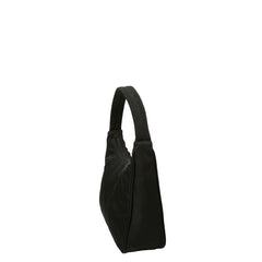 プラダ 三角ロゴプレート ハンドバッグ ブラック ナイロン レディース PRADA 【中古】