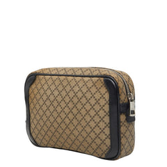 グッチ ディアマンテ セカンドバッグ クラッチバッグ 267921 ベージュ ブラック PVC レザー レディース GUCCI 【中古】