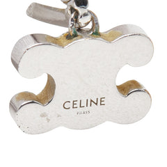 セリーヌ トリオンフ ピアス シルバー メタル ラインストーン レディース CELINE 【中古】