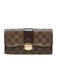 ルイ ヴィトン ダミエ システィナ 長財布 N61747 ブラウン PVC レザー レディース LOUIS VUITTON 【中古】