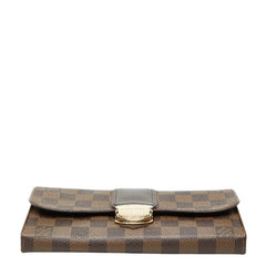 ルイ ヴィトン ダミエ システィナ 長財布 N61747 ブラウン PVC レザー レディース LOUIS VUITTON 【中古】