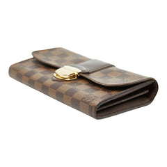 ルイ ヴィトン ダミエ システィナ 長財布 N61747 ブラウン PVC レザー レディース LOUIS VUITTON 【中古】