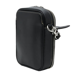 コーチ スタントン チェッカーボード 斜め掛け ショルダーバッグ ブラック ホワイト レザー PVC レディース COACH 【中古】