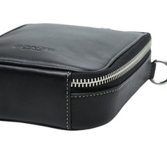 コーチ スタントン チェッカーボード 斜め掛け ショルダーバッグ ブラック ホワイト レザー PVC レディース COACH 【中古】