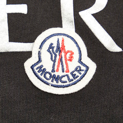 モンクレール ロゴミニワッペン 半袖Ｔシャツ サイズ:XS ブラック シルバー コットン レディース MONCLER 【中古】