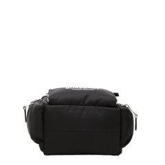 バーバリー ロゴプリント リュック バックパック 8011617 ブラック カーフ ナイロン レディース BURBERRY 【中古】
