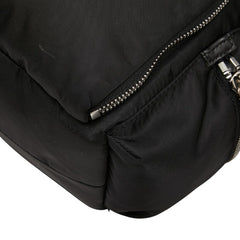 バーバリー ロゴプリント リュック バックパック 8011617 ブラック カーフ ナイロン レディース BURBERRY 【中古】