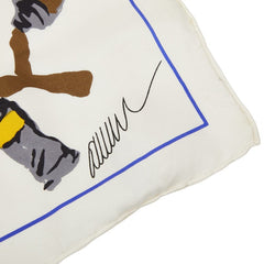 ルイ ヴィトン 絵の具柄 スカーフ 大判 マルチカラー シルク レディース LOUIS VUITTON 【中古】