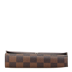 ルイ ヴィトン ダミエ ポルトフォイユ アレクサンドラ 二つ折り財布 N63067 ブラウン PVC レディース LOUIS VUITTON 【中古】