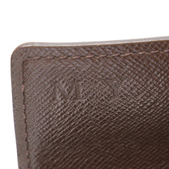 ルイ ヴィトン ダミエ ポルトフォイユ アレクサンドラ 二つ折り財布 N63067 ブラウン PVC レディース LOUIS VUITTON 【中古】