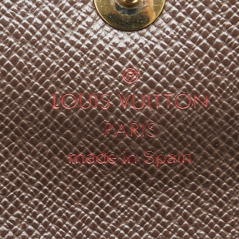 ルイ ヴィトン ダミエ ポルトフォイユ アレクサンドラ 二つ折り財布 N63067 ブラウン PVC レディース LOUIS VUITTON 【中古】