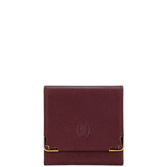 カルティエ マストライン コインケース 小銭入れ ボルドー ワインレッド レザー レディース CARTIER 【中古】