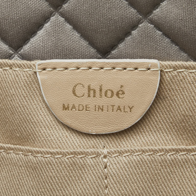クロエ ルーシー チェーン ショルダーバッグ ベージュ アイボリー レザー レディース Chloe 【中古】