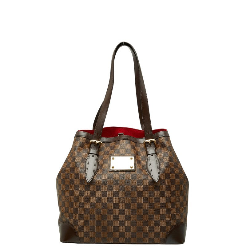 ルイ ヴィトン ダミエ ハムステッドGM トートバッグ ショルダーバッグ N51203 ブラウン PVC レザー レディース LOUIS VUITTON 【中古】