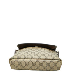 グッチ GGスプリーム 斜め掛け ショルダーバッグ 223666 ベージュ ブラウン PVC レザー レディース GUCCI 【中古】
