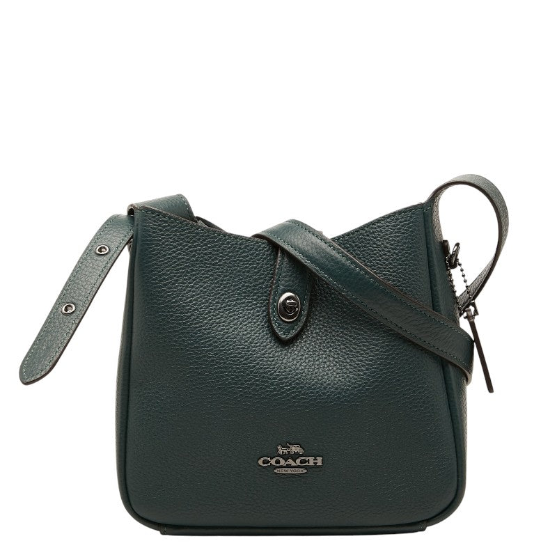 コーチ ハドリー ミニ クロスボディ ショルダーバッグ CAL60 グリーン系 レザー レディース COACH 【中古】
