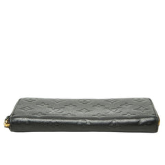 ルイ ヴィトン モノグラム アンプラント ジッピー ウォレット 旧 長財布 ラウンドファスナー M60571 ブラック レザー レディース LOUIS VUITTON 【中古】