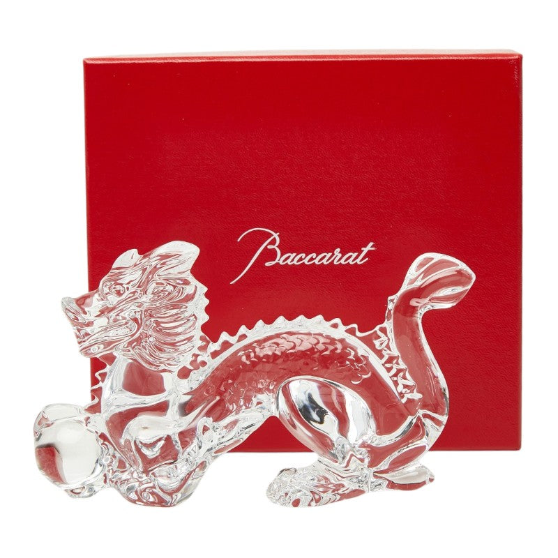 バカラ 2024 干支 辰 竜 龍 ドラゴン 置物 オブジェ クリア ガラス ユニセックス Baccarat 【中古】