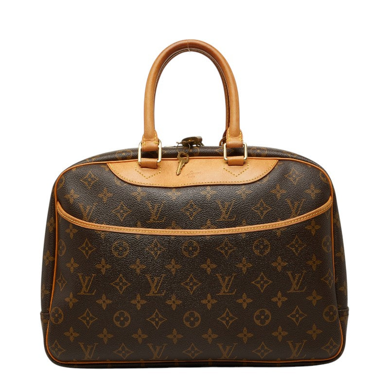 ルイ ヴィトン モノグラム ドーヴィル ハンドバッグ M47270 ブラウン PVC レザー レディース LOUIS VUITTON 【中古】