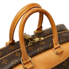 ルイ ヴィトン モノグラム ドーヴィル ハンドバッグ M47270 ブラウン PVC レザー レディース LOUIS VUITTON 【中古】