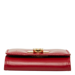 サルヴァトーレフェラガモ ガンチーニ コインケース 小銭入れ レッド ゴールド レザー メッキ レディース Salvatore Ferragamo 【中古】
