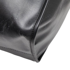 フェンディ ビッグロゴ フィッシュアイ トートバッグ ショルダーバッグ 2WAY 7VA390 ブラック ホワイト PVC レザー レディース FENDI 【中古】