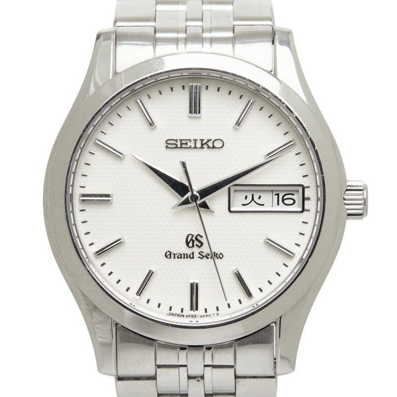 セイコー グランドセイコー デイデイト 腕時計 9F83-0AB0 クオーツ ホワイト文字盤 ステンレススチール メンズ SEIKO 【中古】