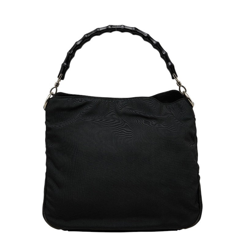 グッチ バンブー ハンドバッグ 0011638 ブラック ナイロン レディース GUCCI 【中古】