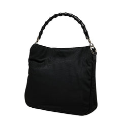 グッチ バンブー ハンドバッグ 0011638 ブラック ナイロン レディース GUCCI 【中古】