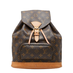 ルイ ヴィトン モノグラム モンスリMM リュック バックパック M51136 ブラウン PVC レザー レディース LOUIS VUITTON 【中古】