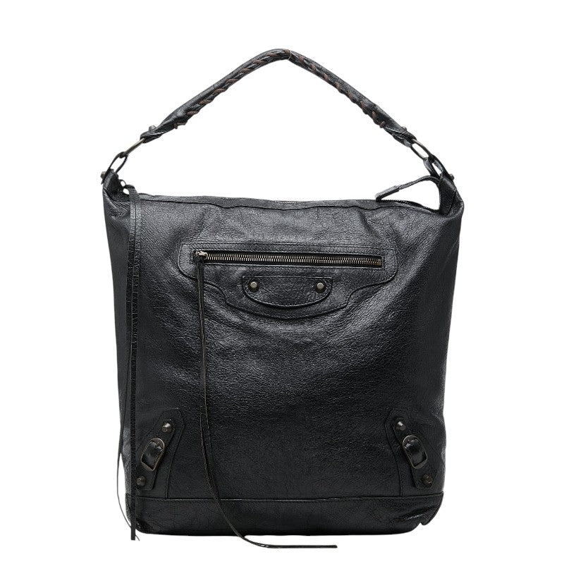 バレンシアガ ザ・デイ ワンショルダーバッグ 140442 ブラック レザー レディース BALENCIAGA 【中古】