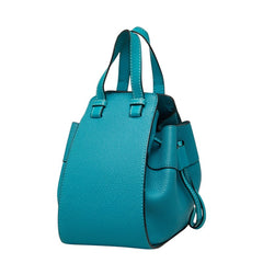 ロエベ ハンモック ミニ ハンドバッグ ショルダーバッグ 2WAY 061912 ブルー系 レザー レディース LOEWE 【中古】